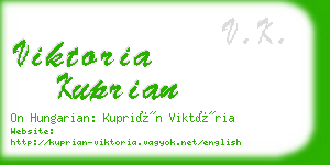 viktoria kuprian business card